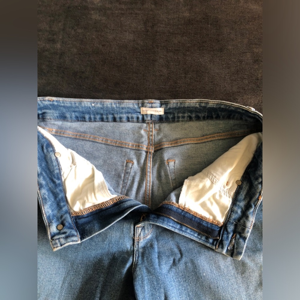 Good American Good Classic medium Blue Straight Jeans size 14 - Picture 5 of 10